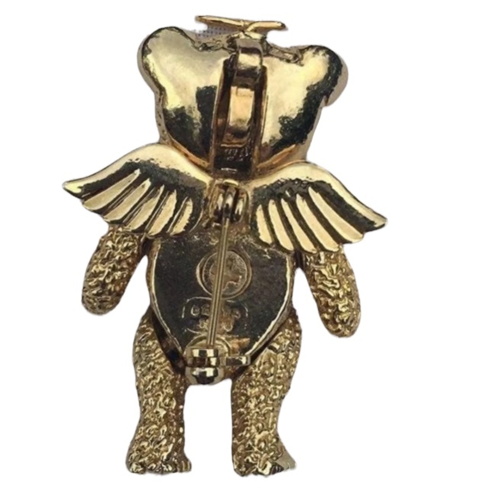 Batya Teddy Bear 🧸 articulating brooch pin pendant figurine Vintage - Picture 3 of 4